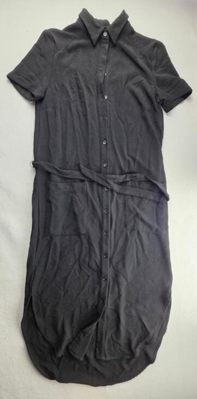Rachel Parcell Black Shirt Dress Tie Waist Size Extra Small